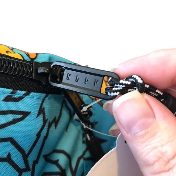 NEFF Fanny Pack Rubber Duck Palm Tree Sunglasses Blue Waist Belt Bag Retro 90s - Picture 5 of 7